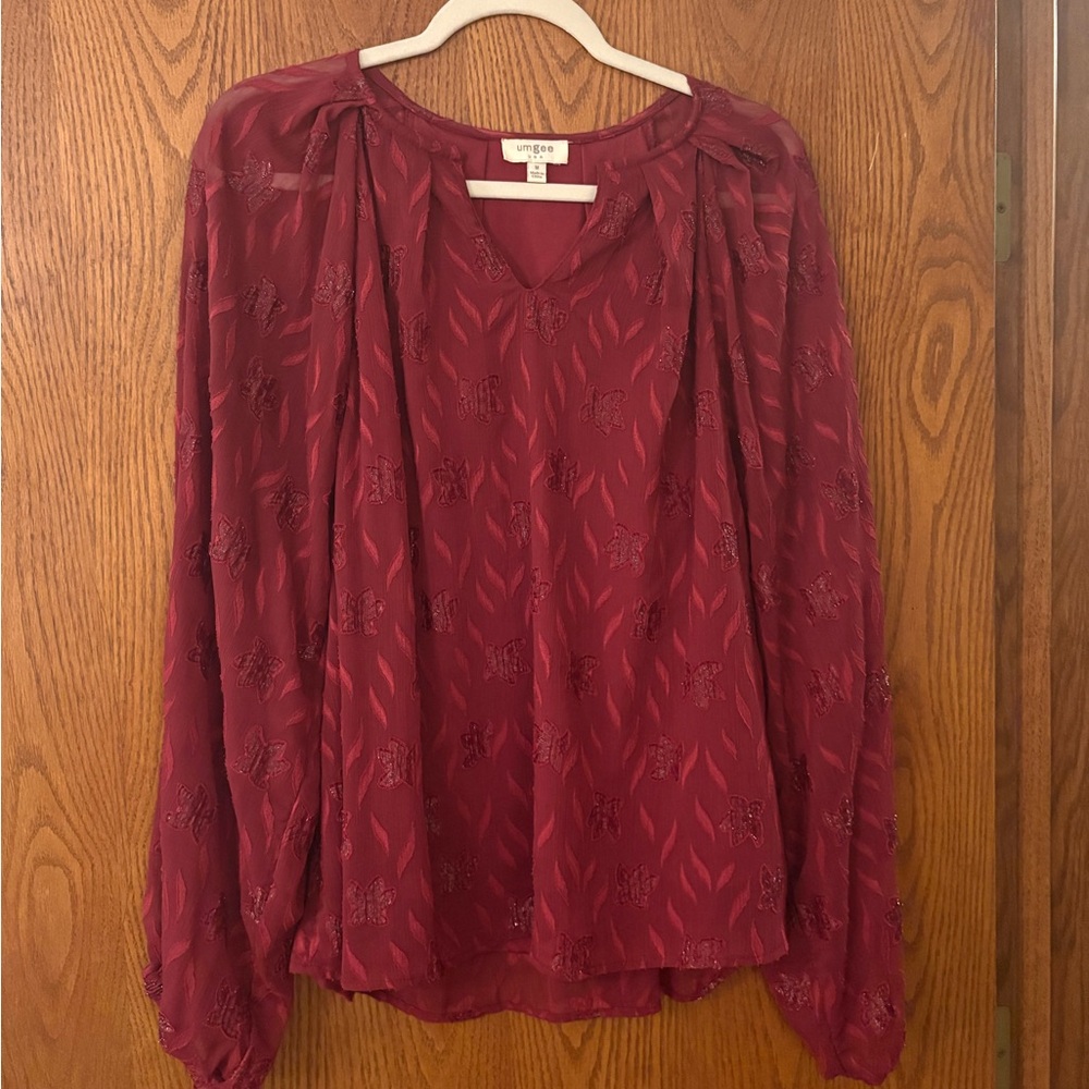 Umgee Deep Red Blouse